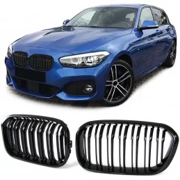 Grilles calandre look M noire vernie pour BMW série 1 2015-2019