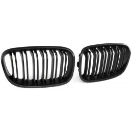 Grilles pour BMW série 1 2011-2015 - Double barre noire mate 