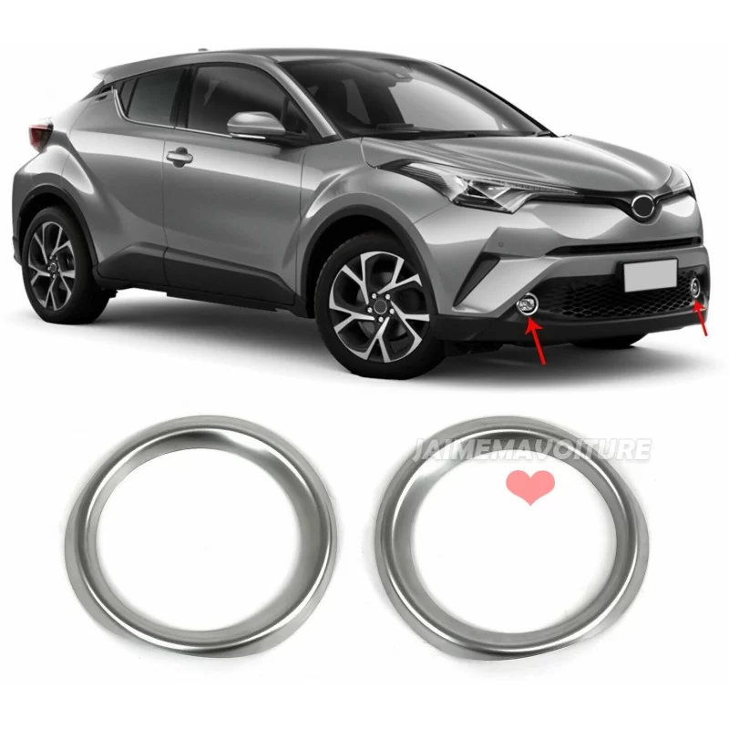 Par de faros antiniebla cromados para Toyota CHR