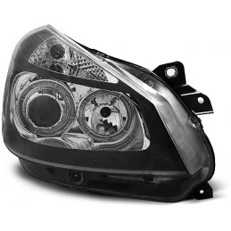 Front headlights angel eyes for Renault Clio - black