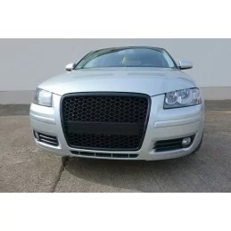 Svartlackerad RS3-grill till Audi A3 8P 2005-2008