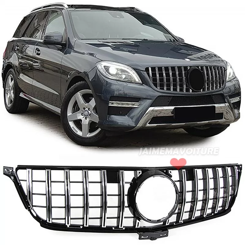 Griglia panamericana cromata nera per Mercedes ML W166 2011-2015