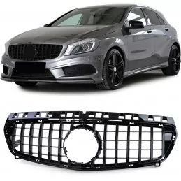 Svart panamericana-grill till Mercedes A-klass 2012-2015