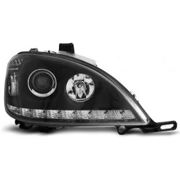 Fari anteriori a led neri per Mercedes ML W163 1998-2001