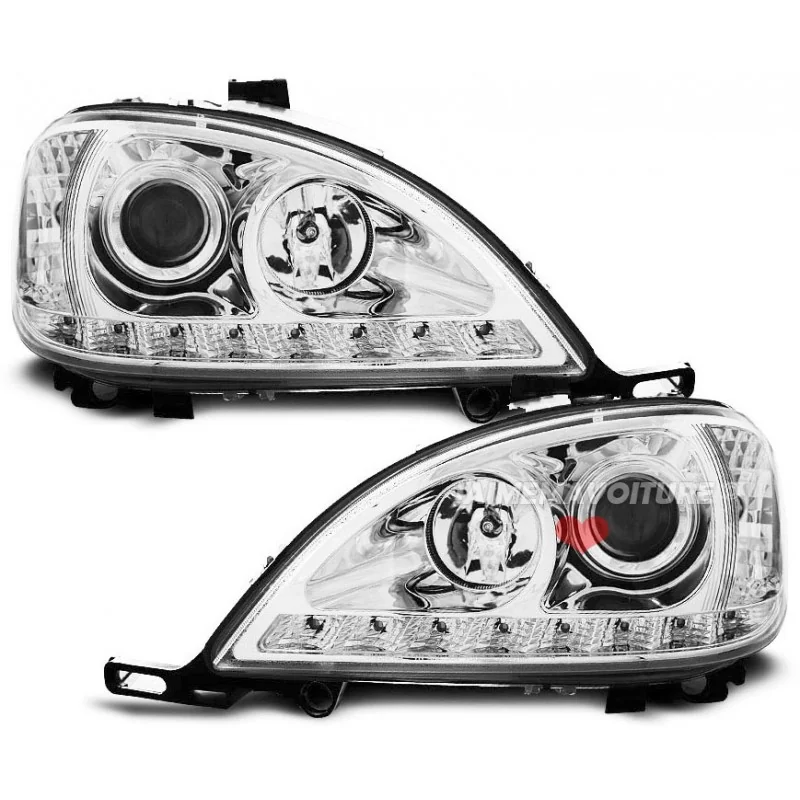 Faros angel eyes para Mercedes ML fase 2