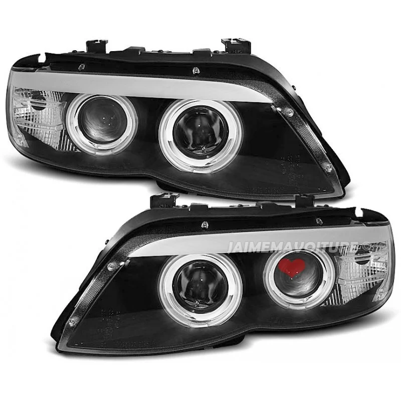 Phares avants angel eyes CCFL BMW X5 2003-2007 - Xenon