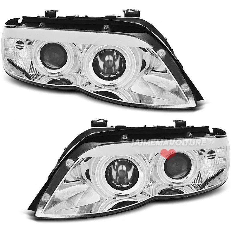 Headlights angel eyes CCFL for BMW X5 2003-2007 - Xenon