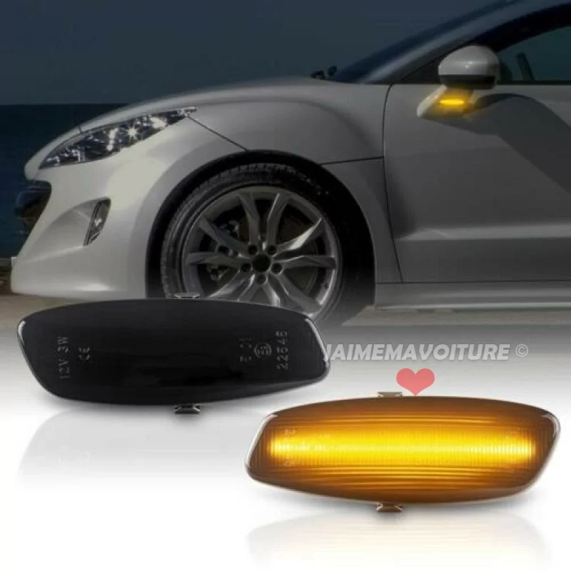 Citroen C3 C4 C5 Specchietti retrovisori a LED - Nero