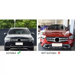 Panamericana-grill Mercedes GLC 2019-2024 AMG - Svart