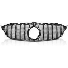 Black panamericana grille for Mercedes C-Class W205 facelift 2018-2022