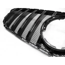 Black panamericana grille for Mercedes C-Class W205 facelift 2018-2022