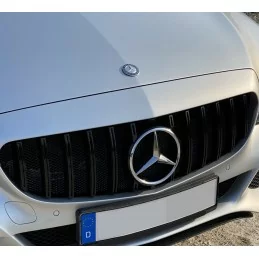 Mercedes class C W205 diamond grille - chrome Look grey C450