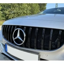 Mercedes class C W205 diamond grille - chrome Look grey C450