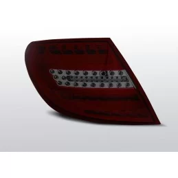 Luci posteriori tubolari a LED per Mercedes Classe C W204 - Rosso fumé