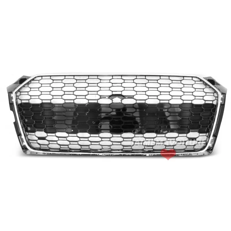 Kylargrill till Audi A5 look RS5 - Svart krom