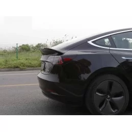 Becquet aileron spoiler arrière de coffre noir verni Tesla Model 3
