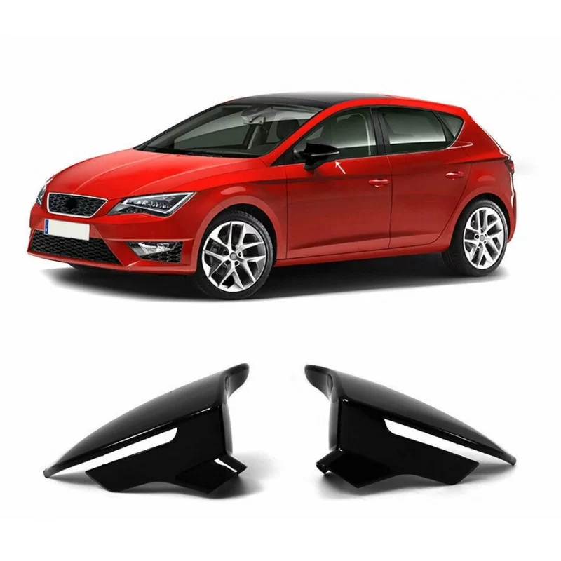 Svarta sportspegelkåpor för Seat Leon 3 2012-2019