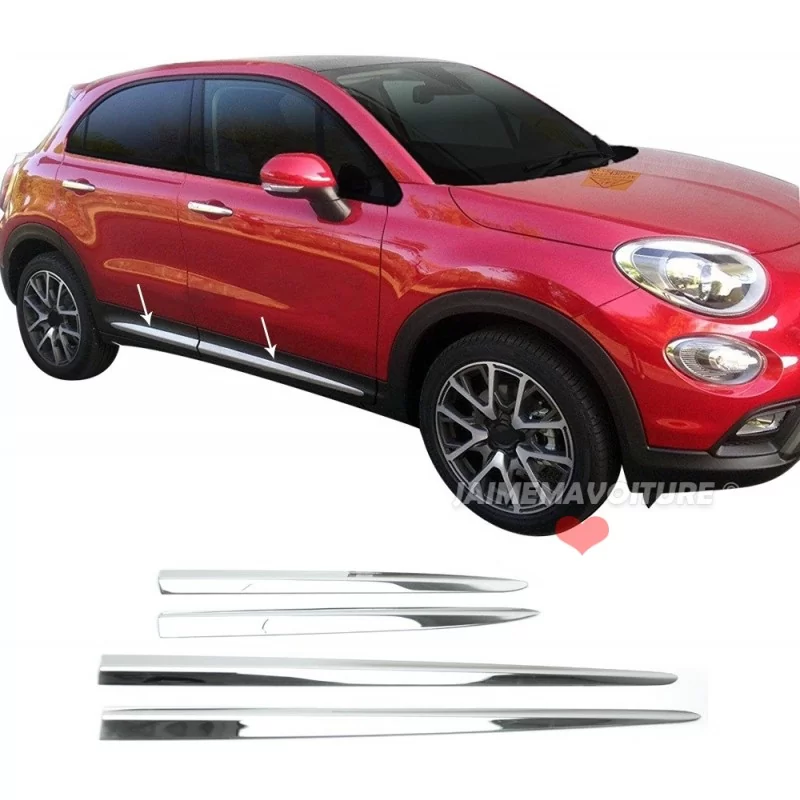 Baguette de portières chromes alu Fiat 500X