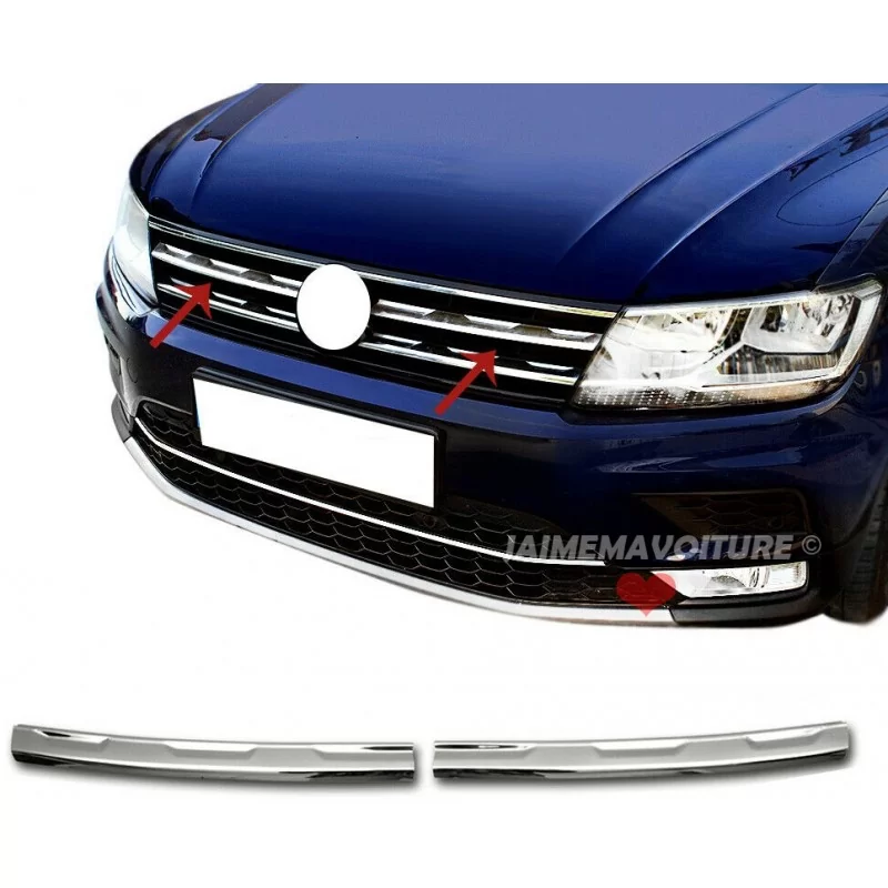 Kit chrome alu calandre Volkswagen Tiguan II 2016-2020