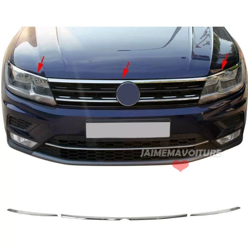 Kit anteriore in alluminio cromato VW Tiguan II 2016-2020