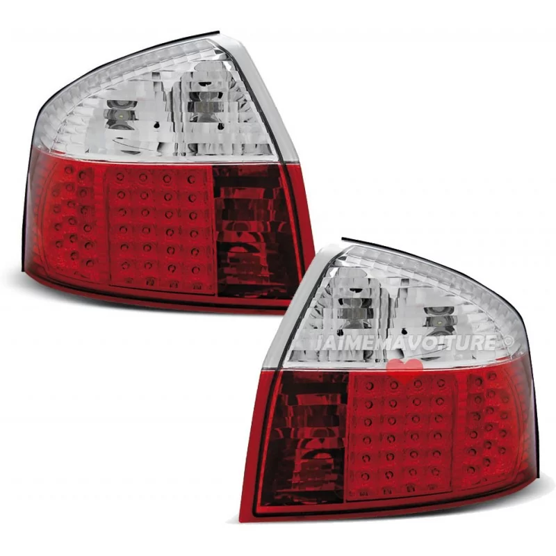 Luci posteriori a LED per Audi A4 8E - Rosso bianco