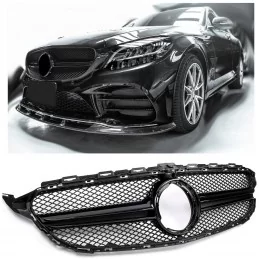 Svart grill till Mercedes C-klass W205 AMG Facelift 2018-2020