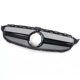 Black panamericana grille for Mercedes C-Class W205 Facelift 2018-2020