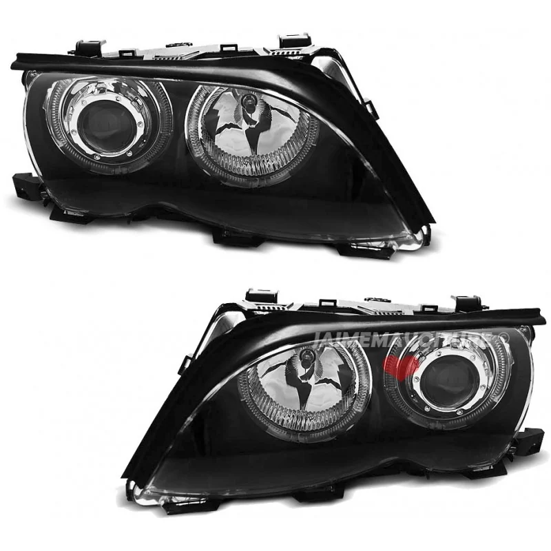 Feux avants angel eyes LED pour BMW Série 3 E46 2001-2005