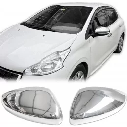 Calotte degli specchietti retrovisori in alluminio cromato per Peugeot 2008 2013-2024
