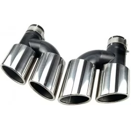 Coppia di terminali di scarico per Audi A4 B9 look S4 / A6 C6 C7