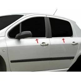 Glass contour chrome alu Stainless steel for PEUGEOT 307 Jaimemavoiturechrome 4 - Jaimemavoiture.fr 