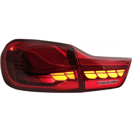 Luces traseras LED BMW Serie 3 F30 2011-2019 look M4 OLED - Smoked