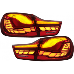 Luces traseras LED BMW Serie 3 F30 2011-2019 look M4 OLED - Smoked