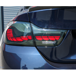 Luces traseras LED BMW Serie 3 F30 2011-2019 look M4 OLED - Smoked