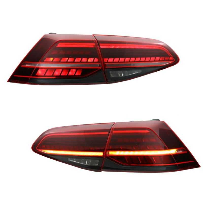 Sekventiella LED-bakljus VW Golf 7 2012-2019 Mörkröd