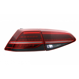 Luci posteriori sequenziali a LED per VW Golf 7 2012-2019 - Rosso scuro