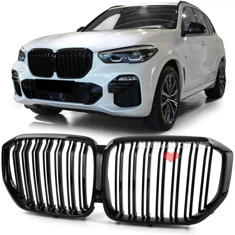 Griglia M sport a doppia barra per BMW X5 G05 - Verniciata nera