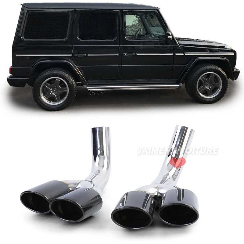 Dubbla avgasrör till Mercedes G-klass W463 1998-2015 G55 AMG