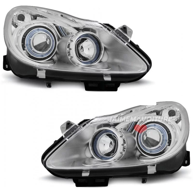 Angel eyes-frontljus för Opel Corsa D 2006-2011