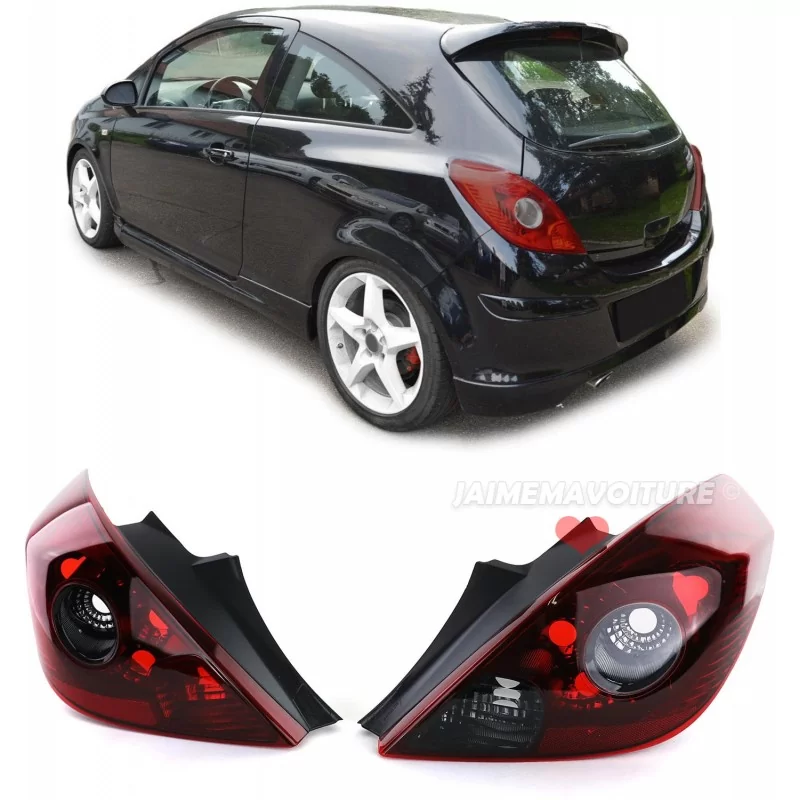 Bakljus till Opel Corsa D 3-dörrars 2006-2011 OPC look