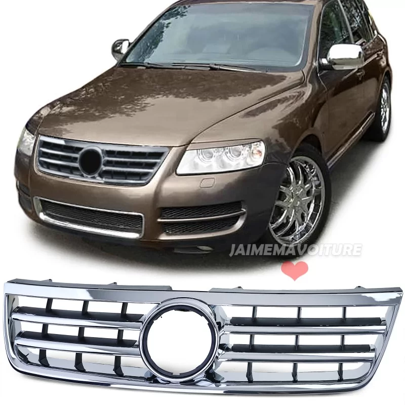 Zwarte chromen grille voor VW Touareg 2002-2006