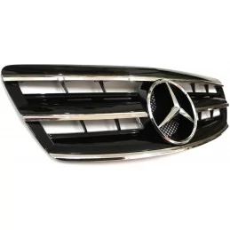 Negro y cromado Mercedes Clase S W220 parrilla del radiador