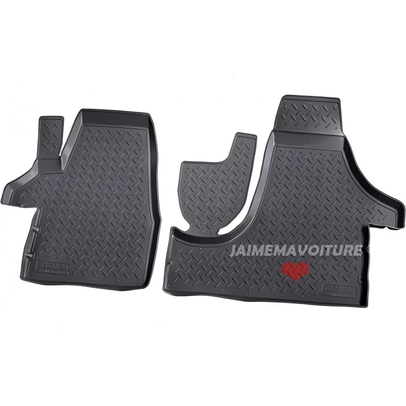 Rubber mat for Volkswagen Transporter T5 T6 (2/3 seats) 2003-2022 Jaimemavoiturercb 1 - Jaimemavoiture.fr 