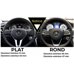 Rattring i krom Mercedes A-klass B C CLA GLE GLC (58 mm)