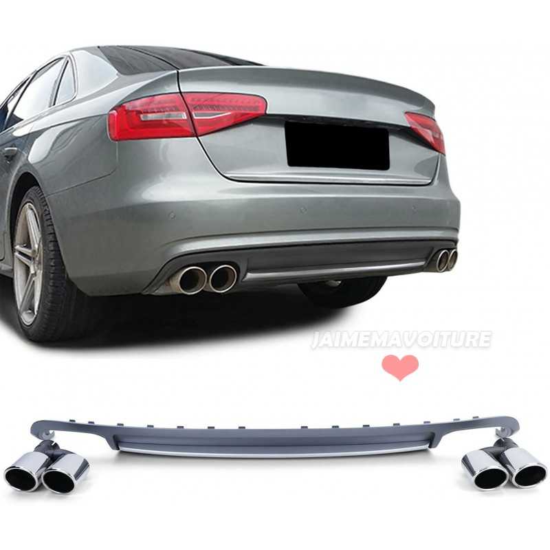 Diffuser kit Audi A4 B8 2008-2012 look S4 dual exhaust outlet