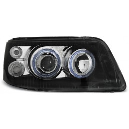 Frontscheinwerfer für VW T5 Transporter Caravelle Multivan Schwarz 2003-2009