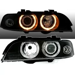 Front koplampen angel eyes voor BMW 5 serie xenon zwart 1995-2000