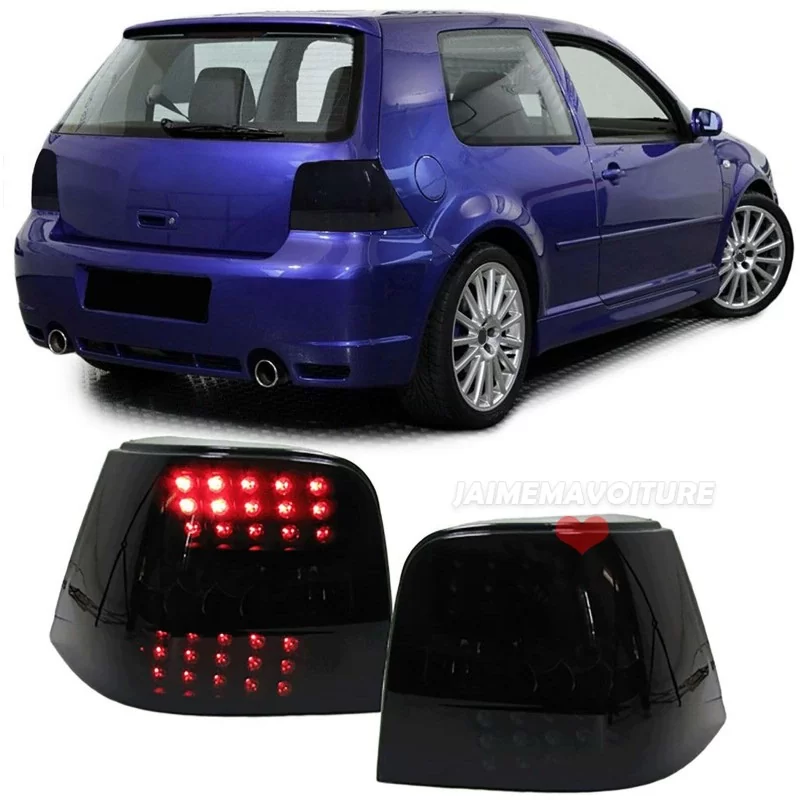 LED TUNING achterlichten Zwart gerookt voor Golf IV