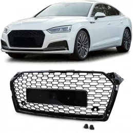 Kylargrill till Audi A5 2016 2017 2018 2019 look RS5 - Svartlackerad