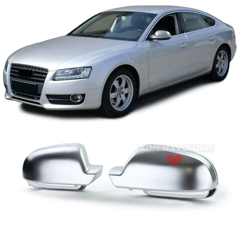 Matte aluminium spiegel voor Audi A5 Facelift 2009-2015